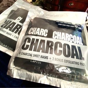NWOT- 2 Charcoal Skin Care Mask Sets- Ea. Pkg. incls:8-pack +2 Exfoliating Pads.